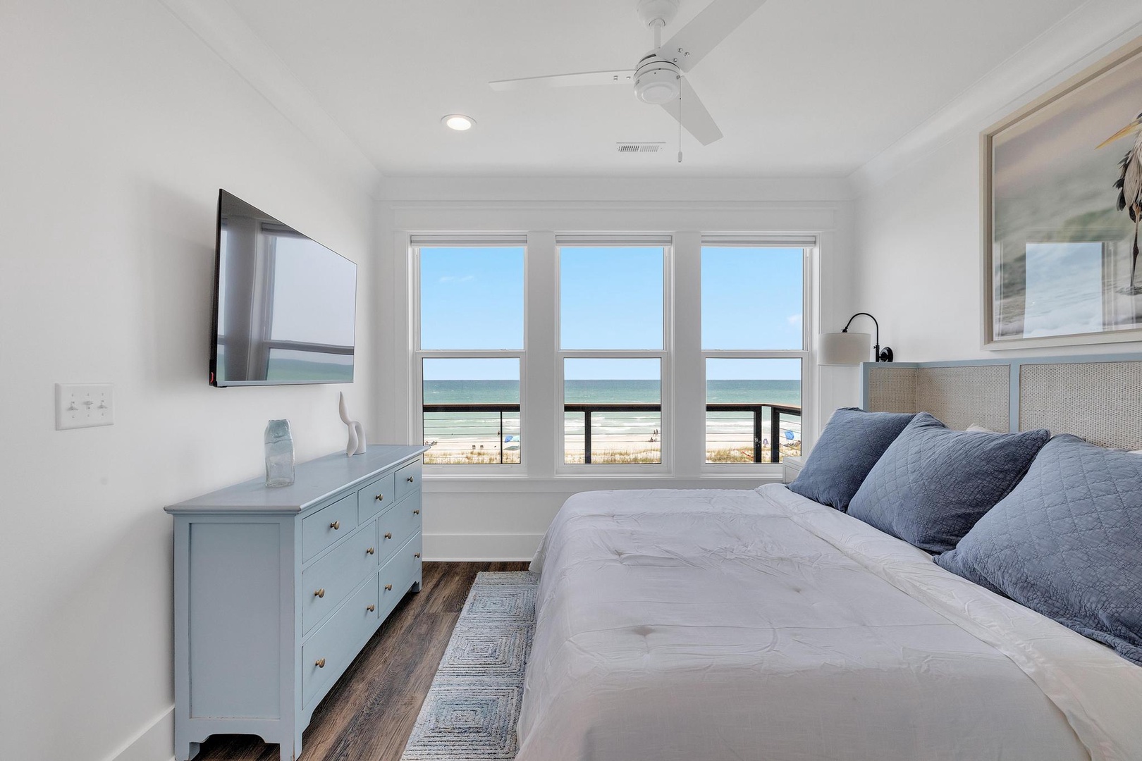 Wake to serene ocean views from your bedroom, where fresh coastal breezes and natural light create the perfect retreat for restful mornings.