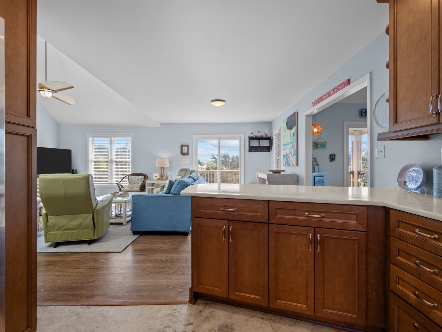 Living Room View from the Kitchen