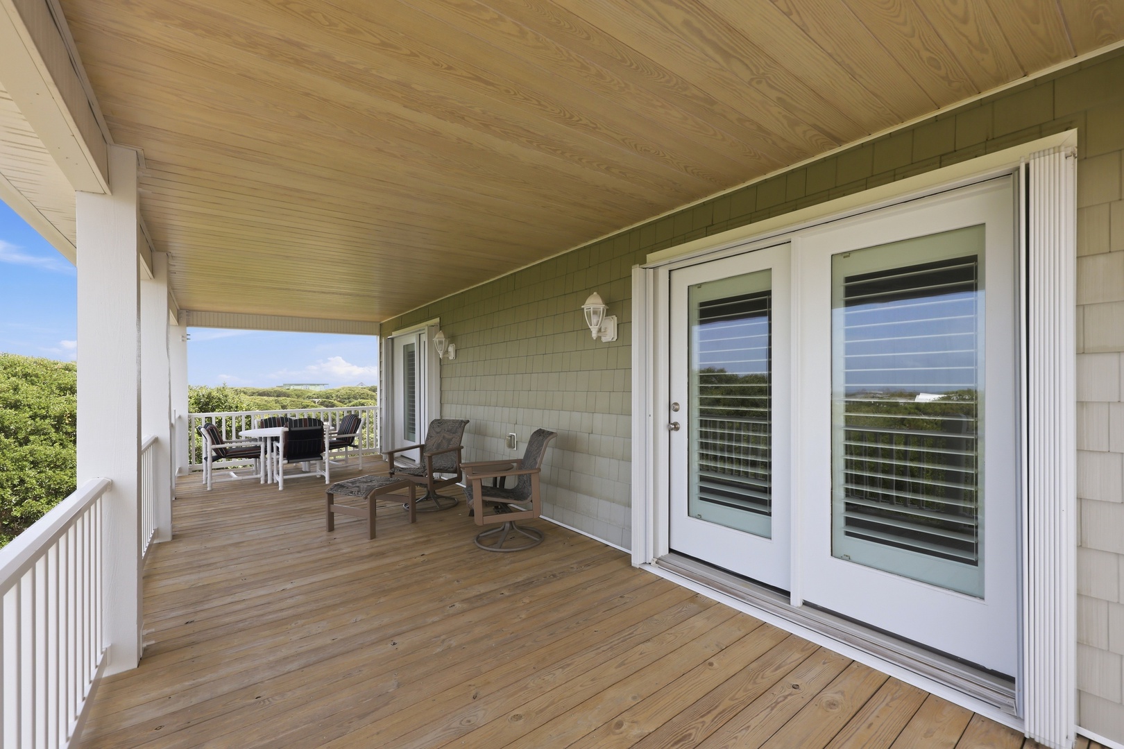 Blue Chair Stays | Covered Porch