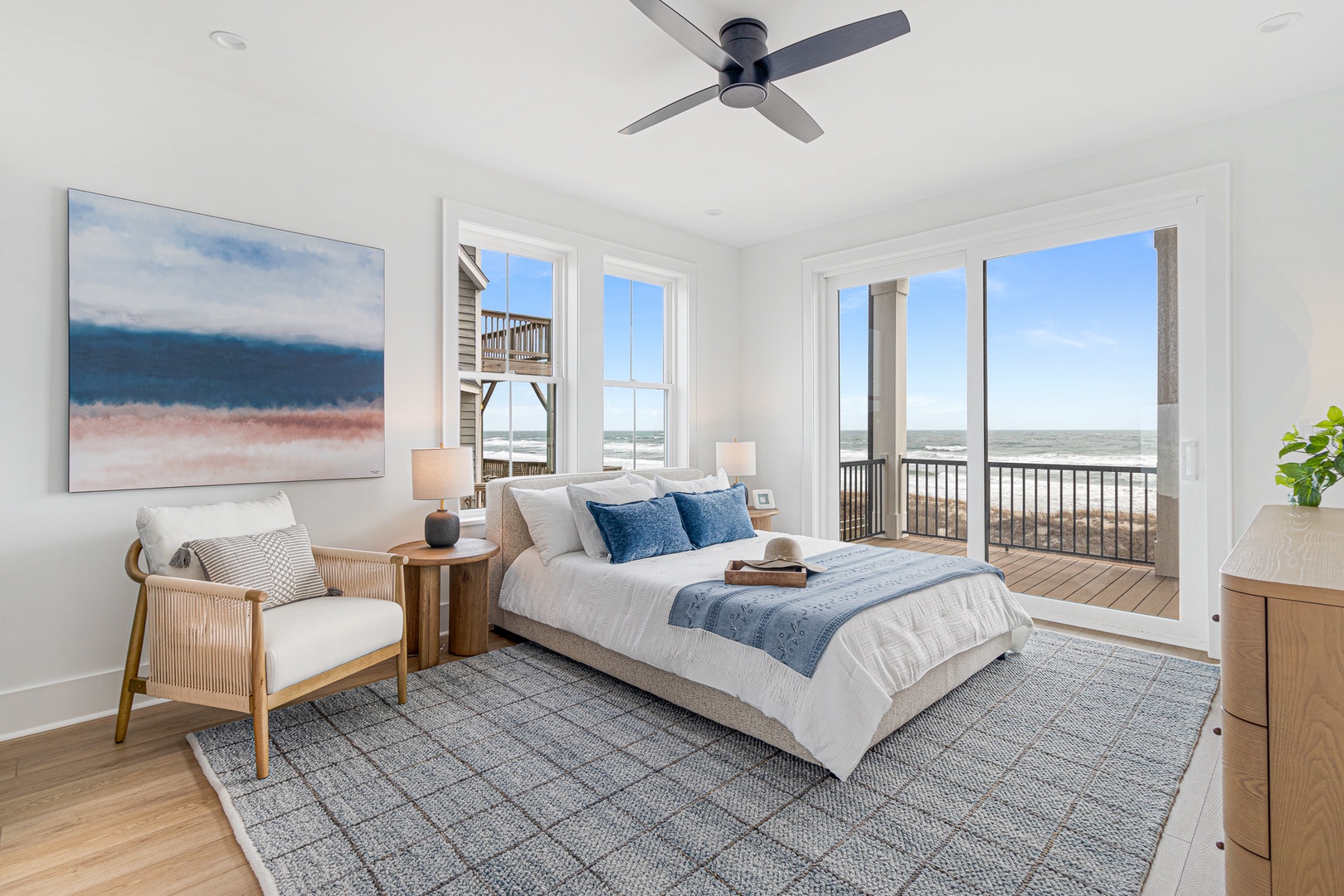 Sea Spray East | Oceanfront Queen Bedroom