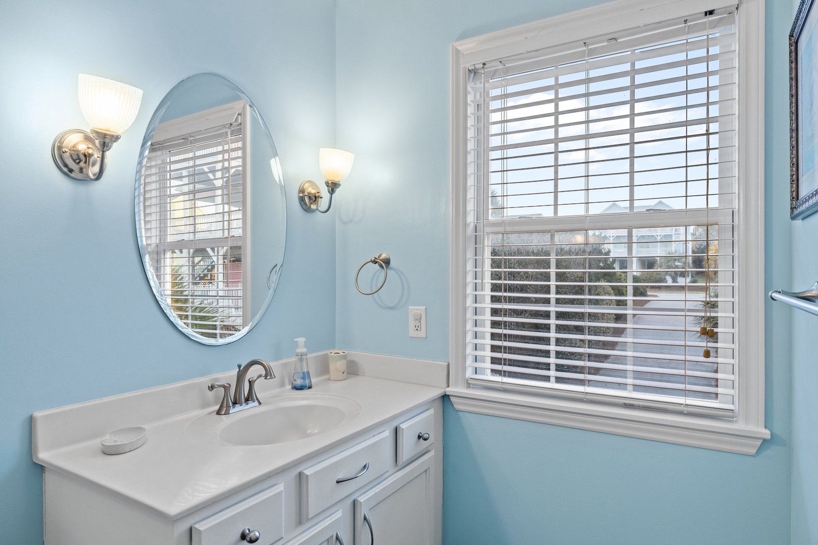 Bathroom on living room level