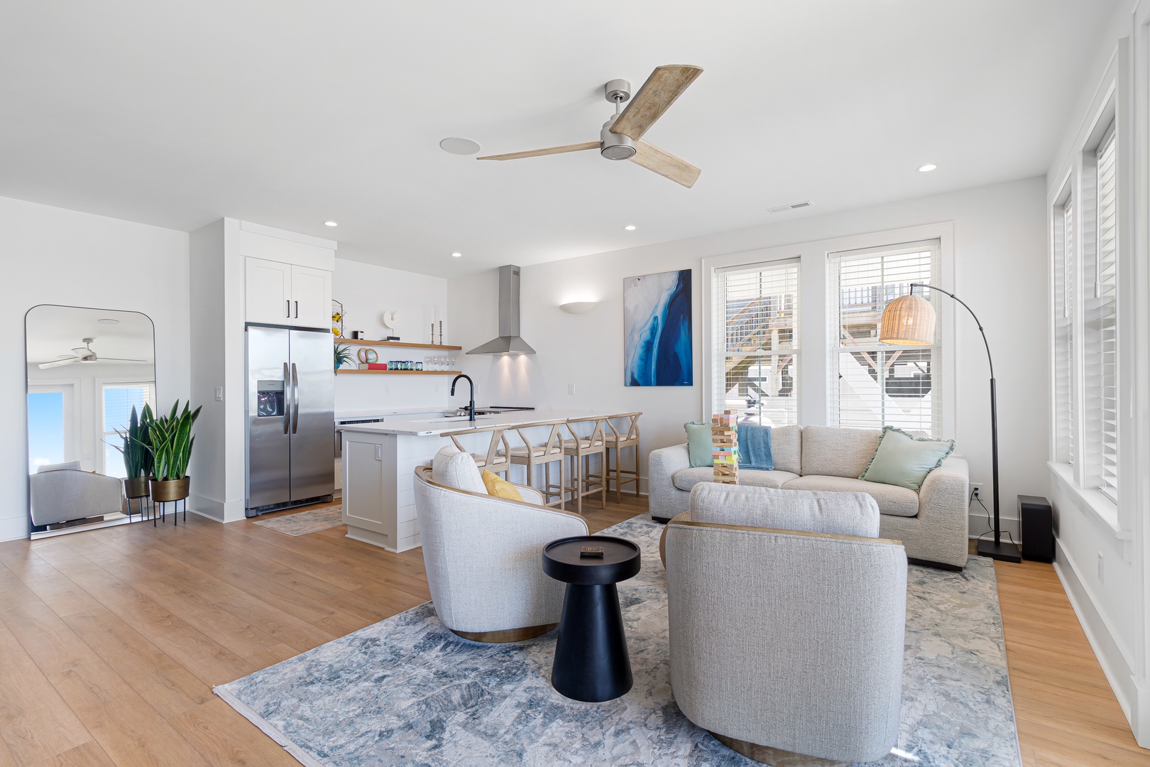 Sea Spray East | Open Living and Kitchen Area