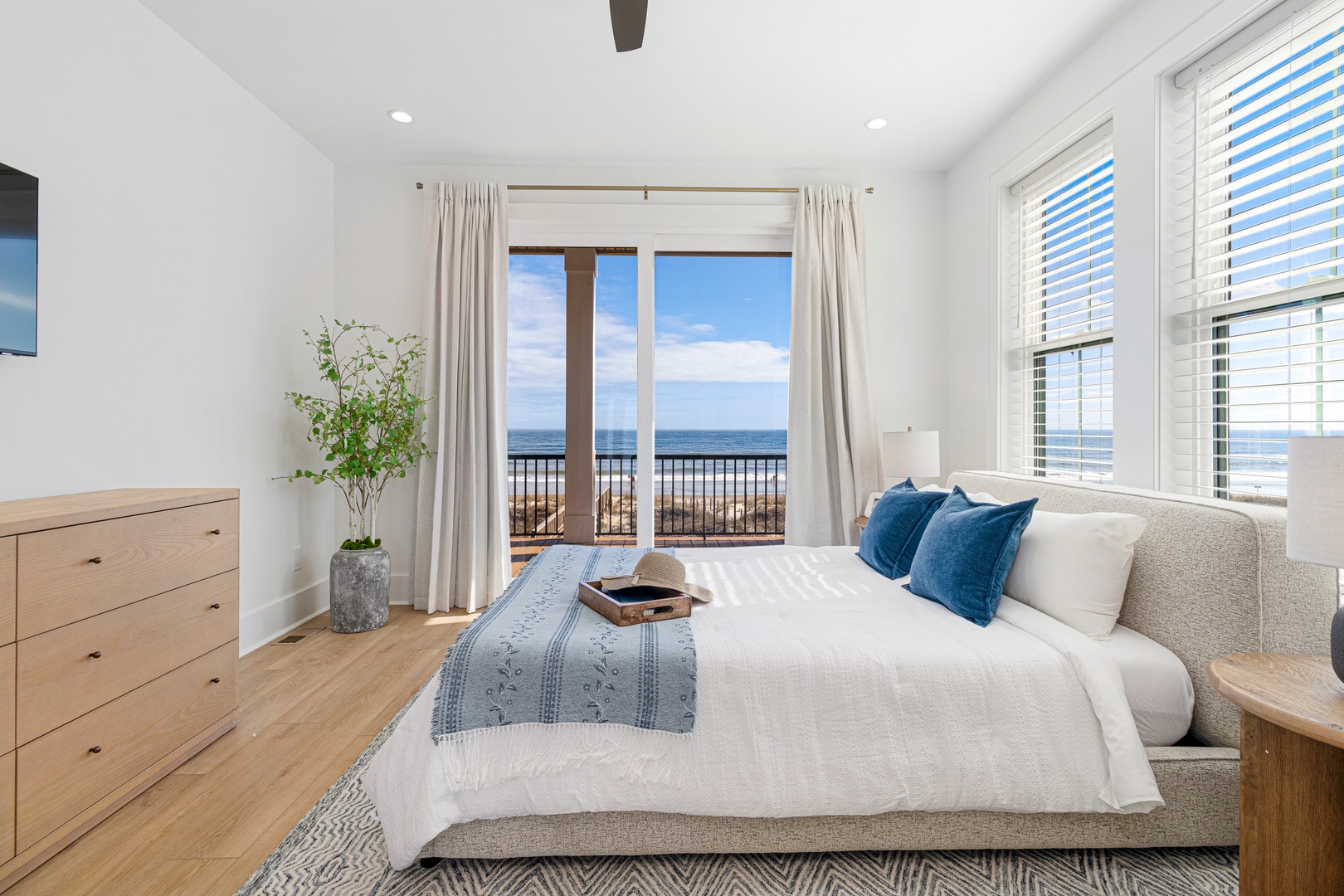 Sea Spray West | Queen Bedroom with Ocean Views
