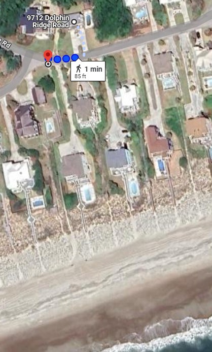 Footprints in the Sand beach access map