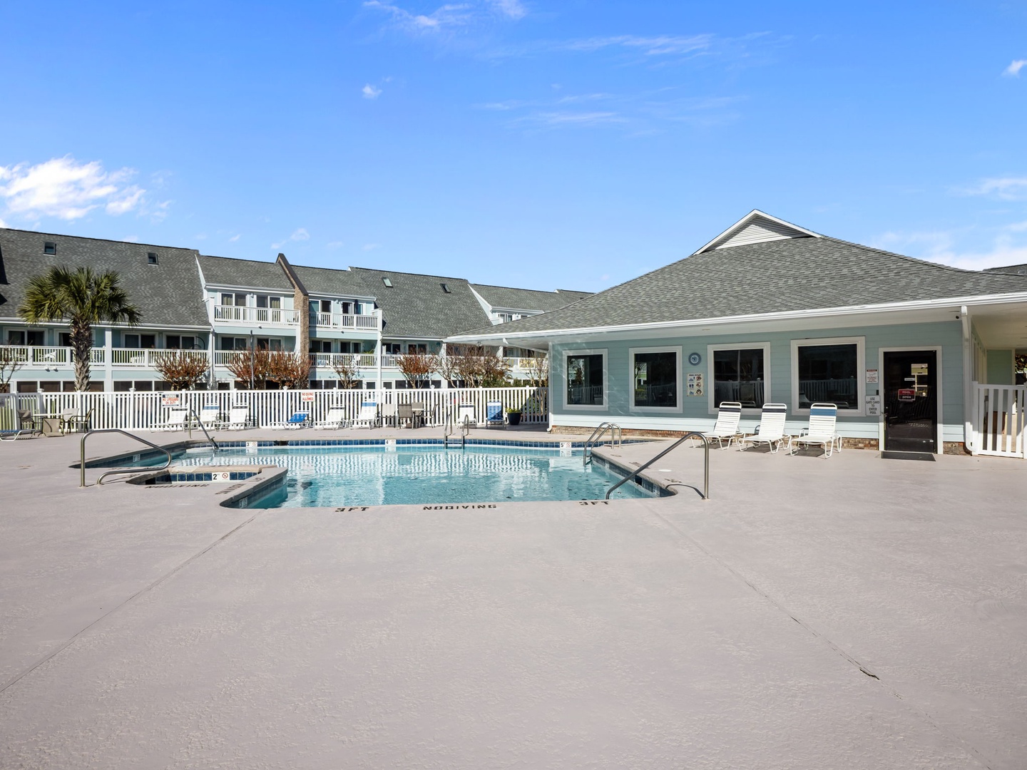 Community Pool Steps from the Back Porch!