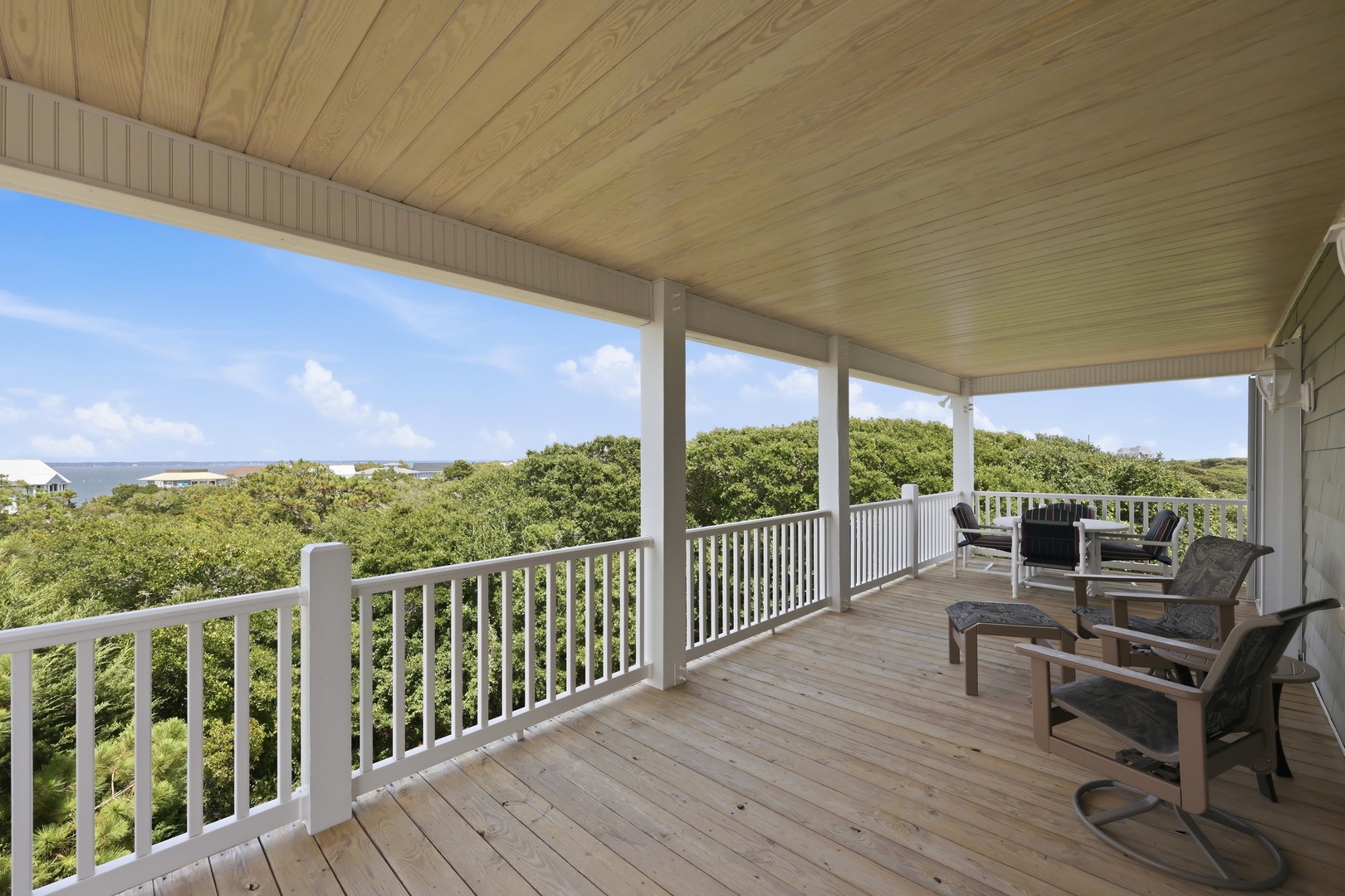 Blue Chair Stays | Covered Porch