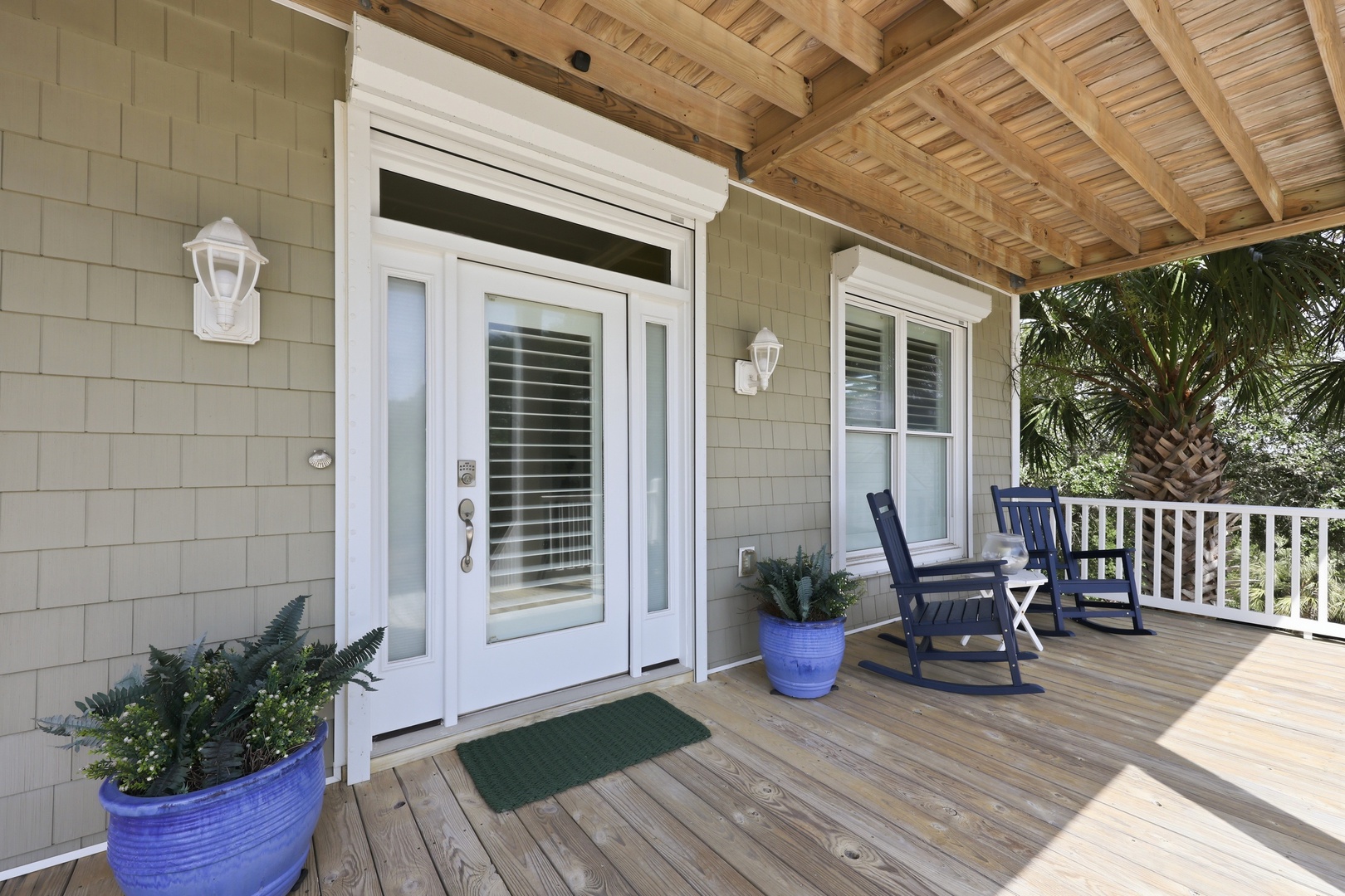 Blue Chair Stays | Covered Porch Seating