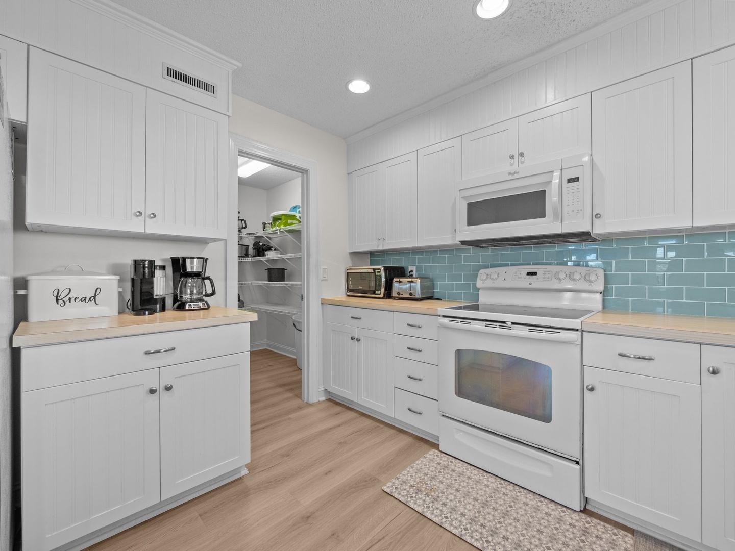 Kitchen and large walk in Pantry