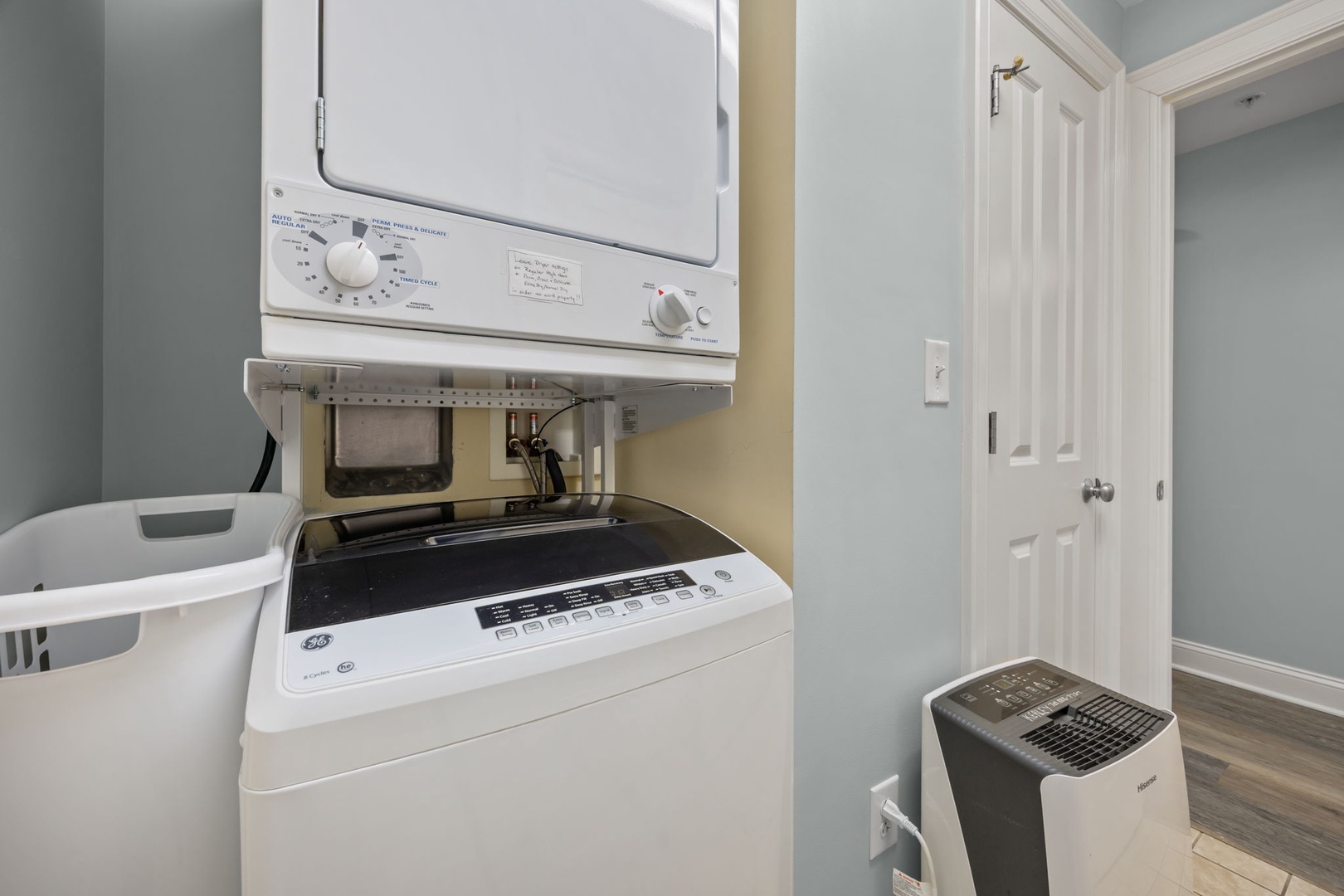 Your own dedicated laundry space makes extended stays effortless, with full-size washer and dryer ready for your convenience.