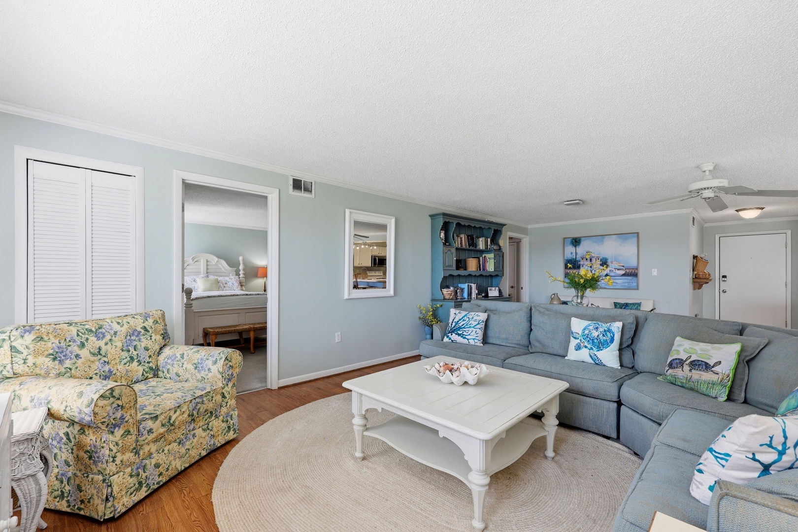 Settle into your coastal retreat with soft seating, charming décor, and a calming palette that invites relaxation after a day of adventure.