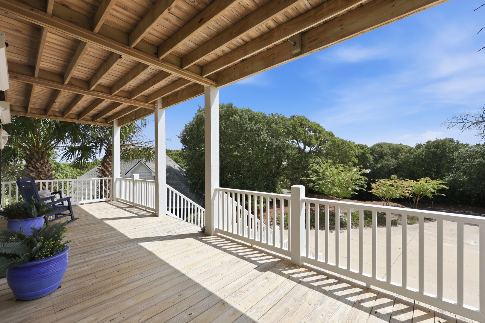 Blue Chair Stays | Covered Porch