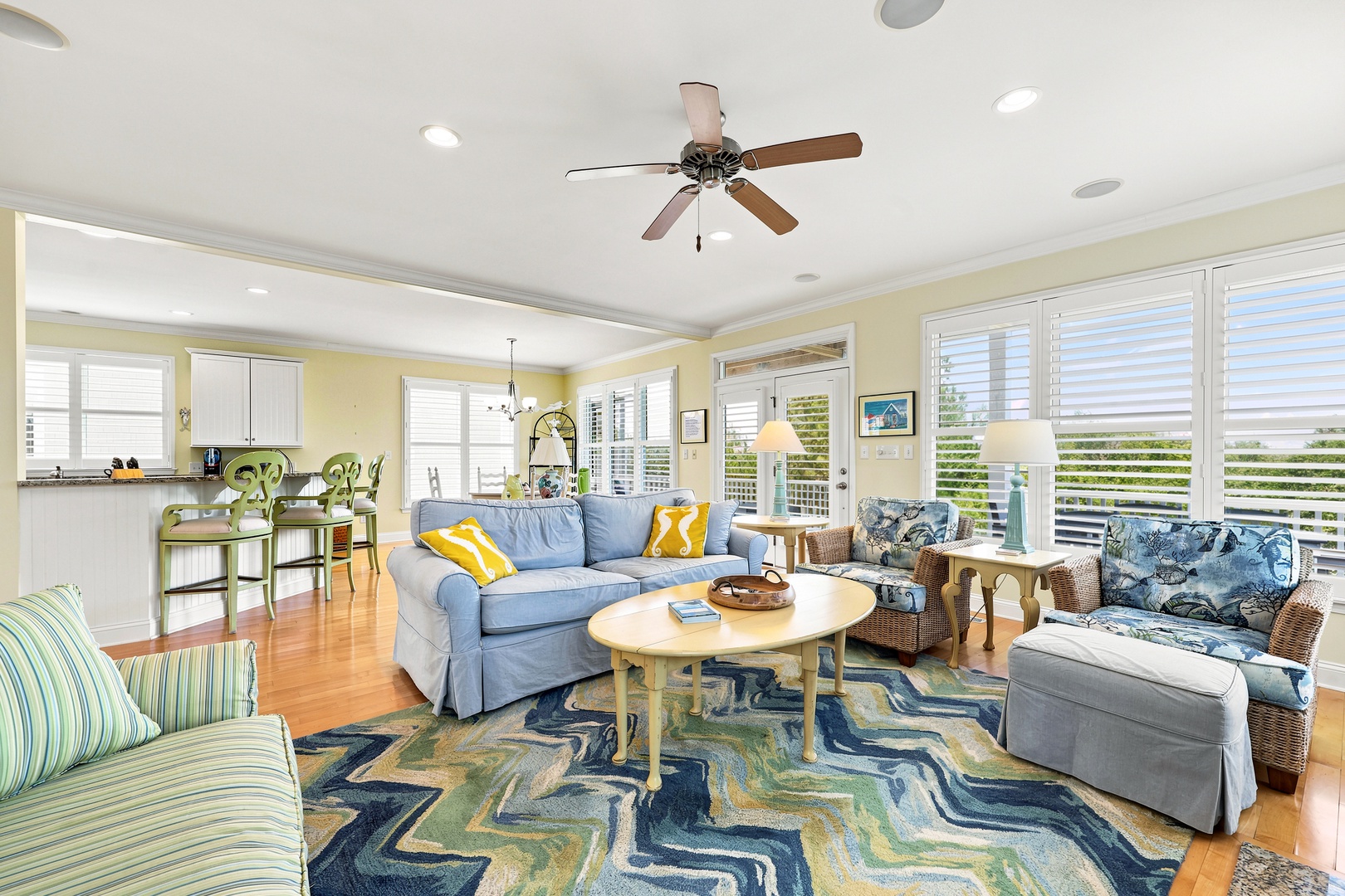 Blue Chair Stays | Living Area