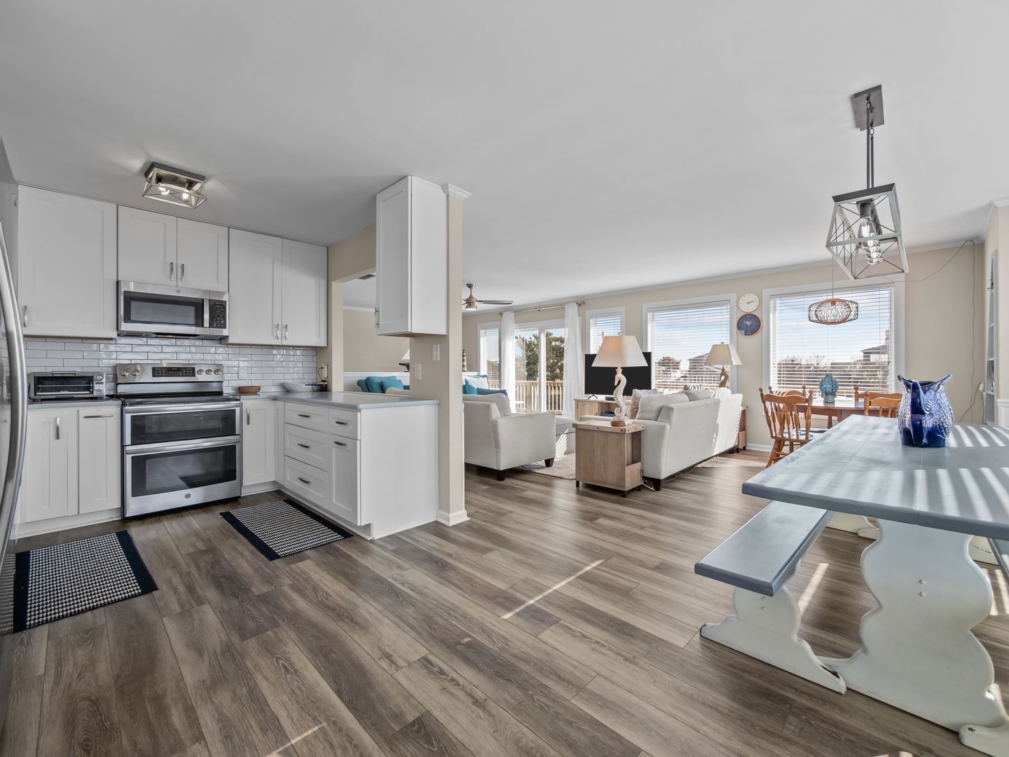 Step into your bright, open-plan retreat where modern comfort meets coastal charm. You'll love the seamless flow from kitchen to living space.