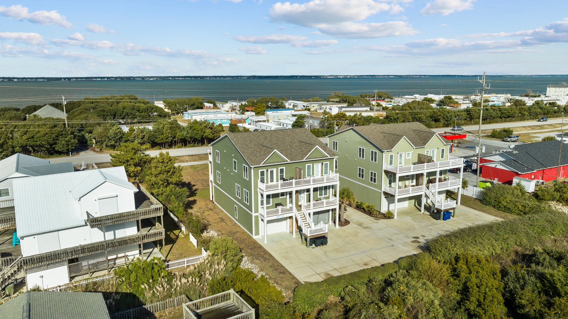 Home is on left of photo- water behind is the Bogue Sound