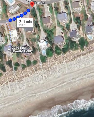 Beach Bingo East beach access map