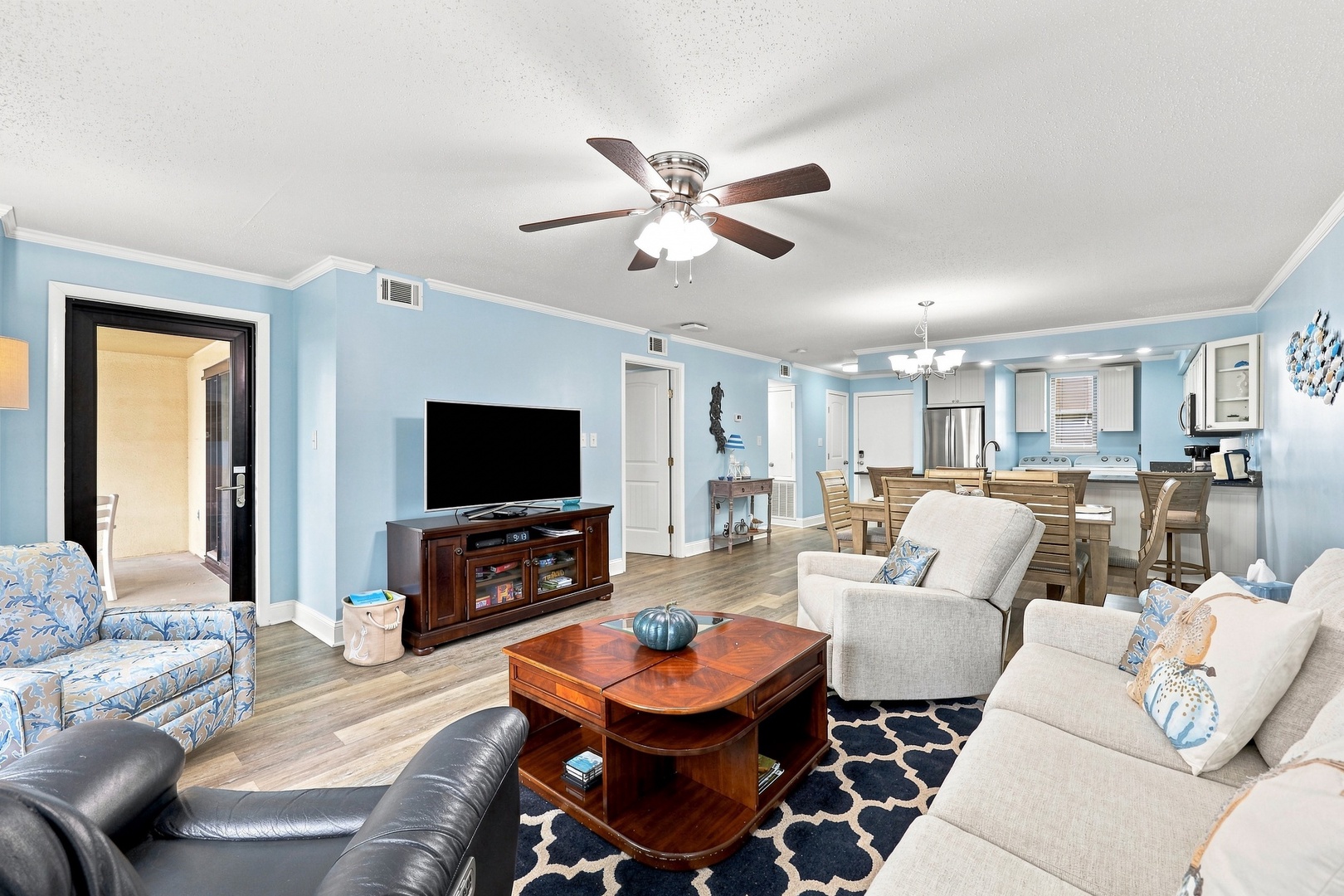 Summer Winds B-233 | Open Living and Dining Area