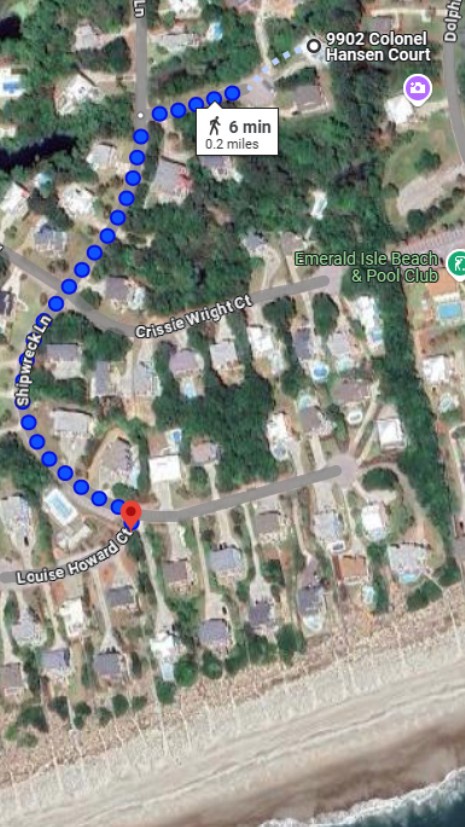 Sweet Dreams beach access map