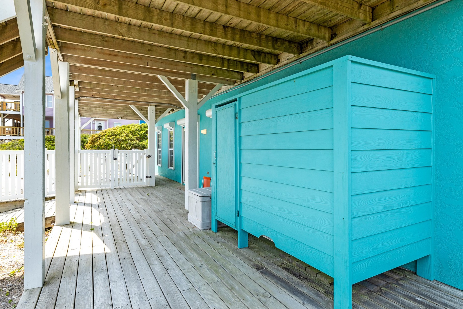 Outdoor Shower and shaded area