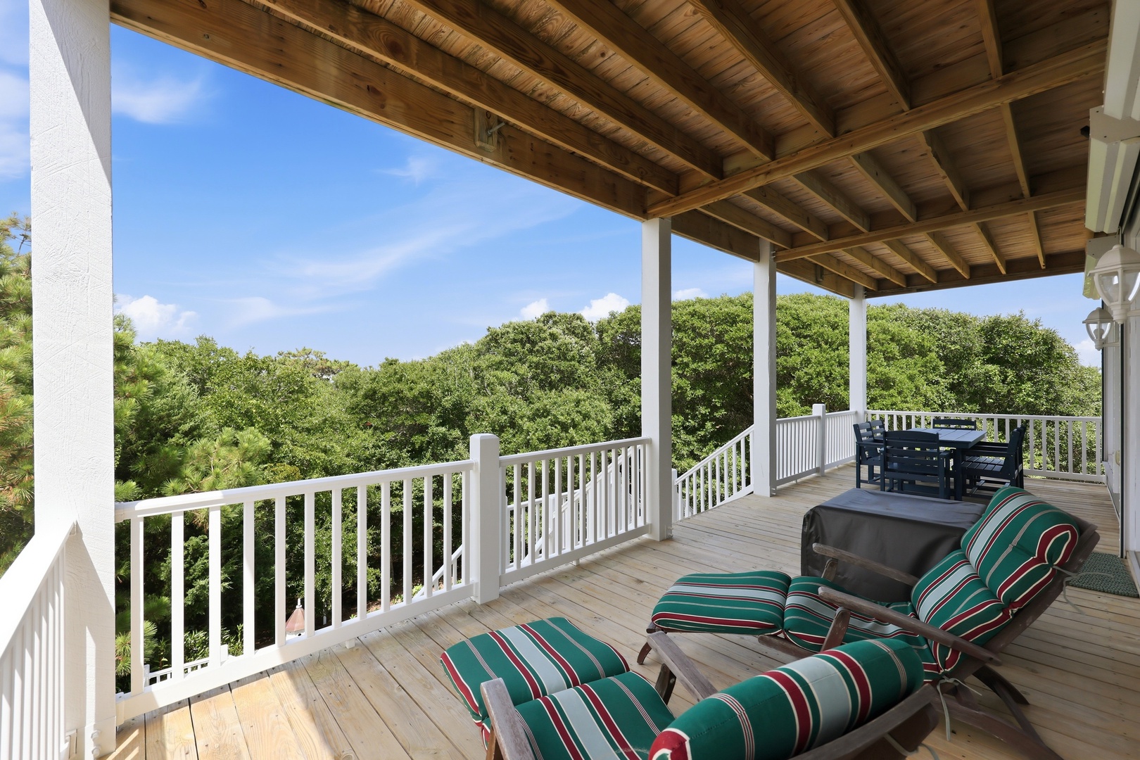 Blue Chair Stays | Covered Porch Seating