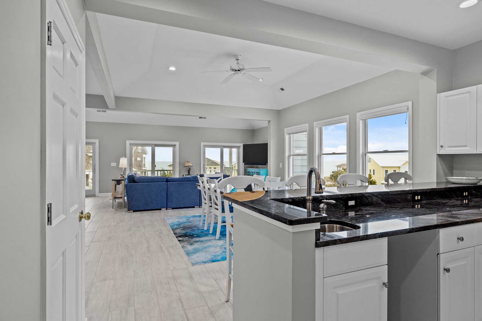 Living room and kitchen