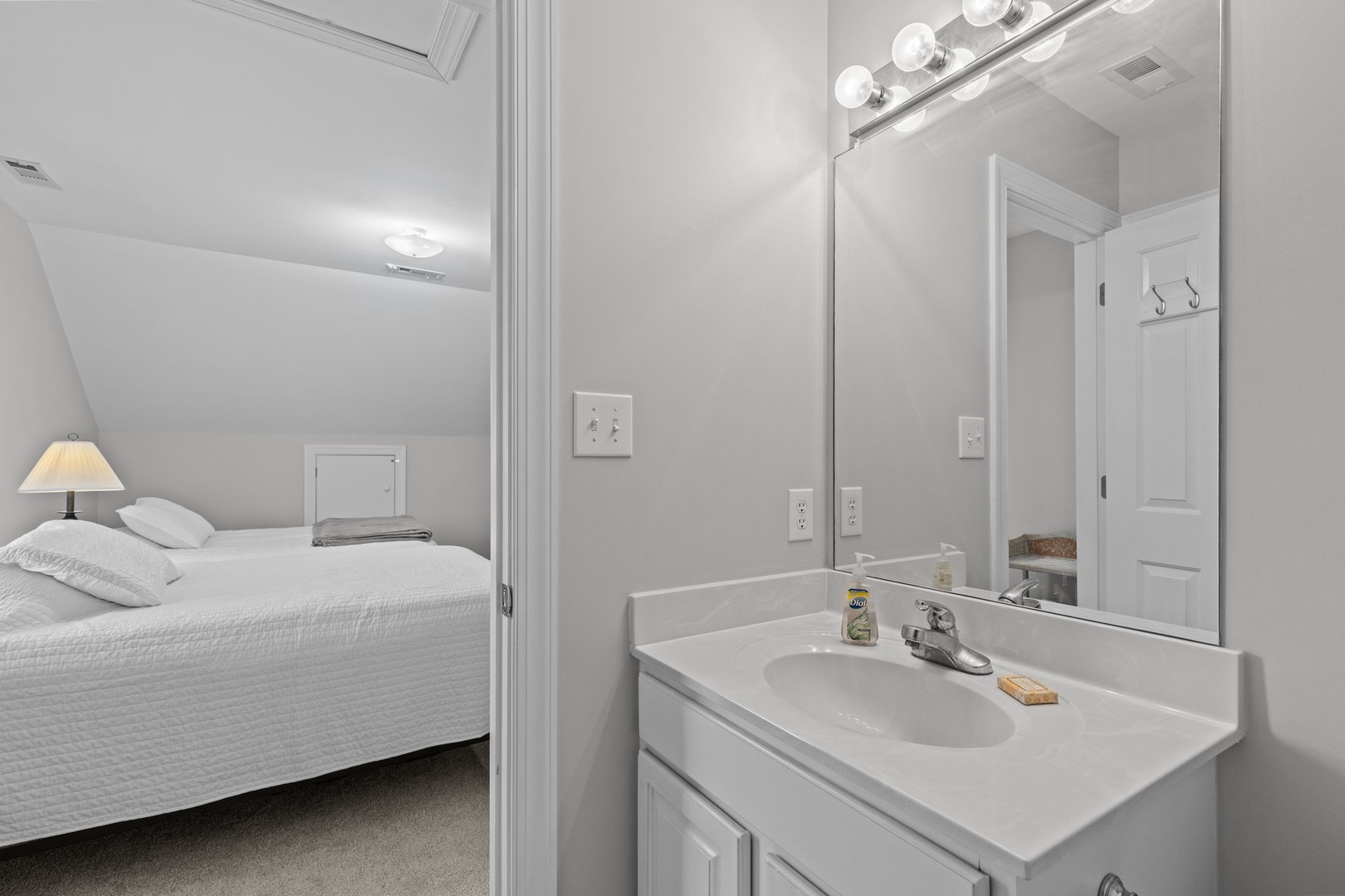 Top floor bedroom's half bath