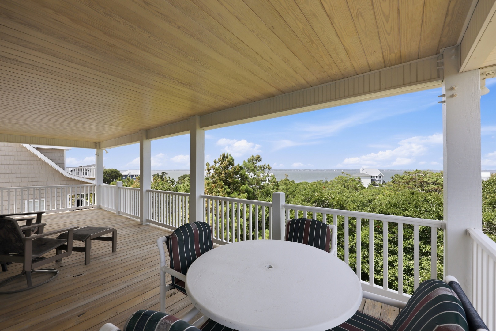 Blue Chair Stays | Covered Porch Seating