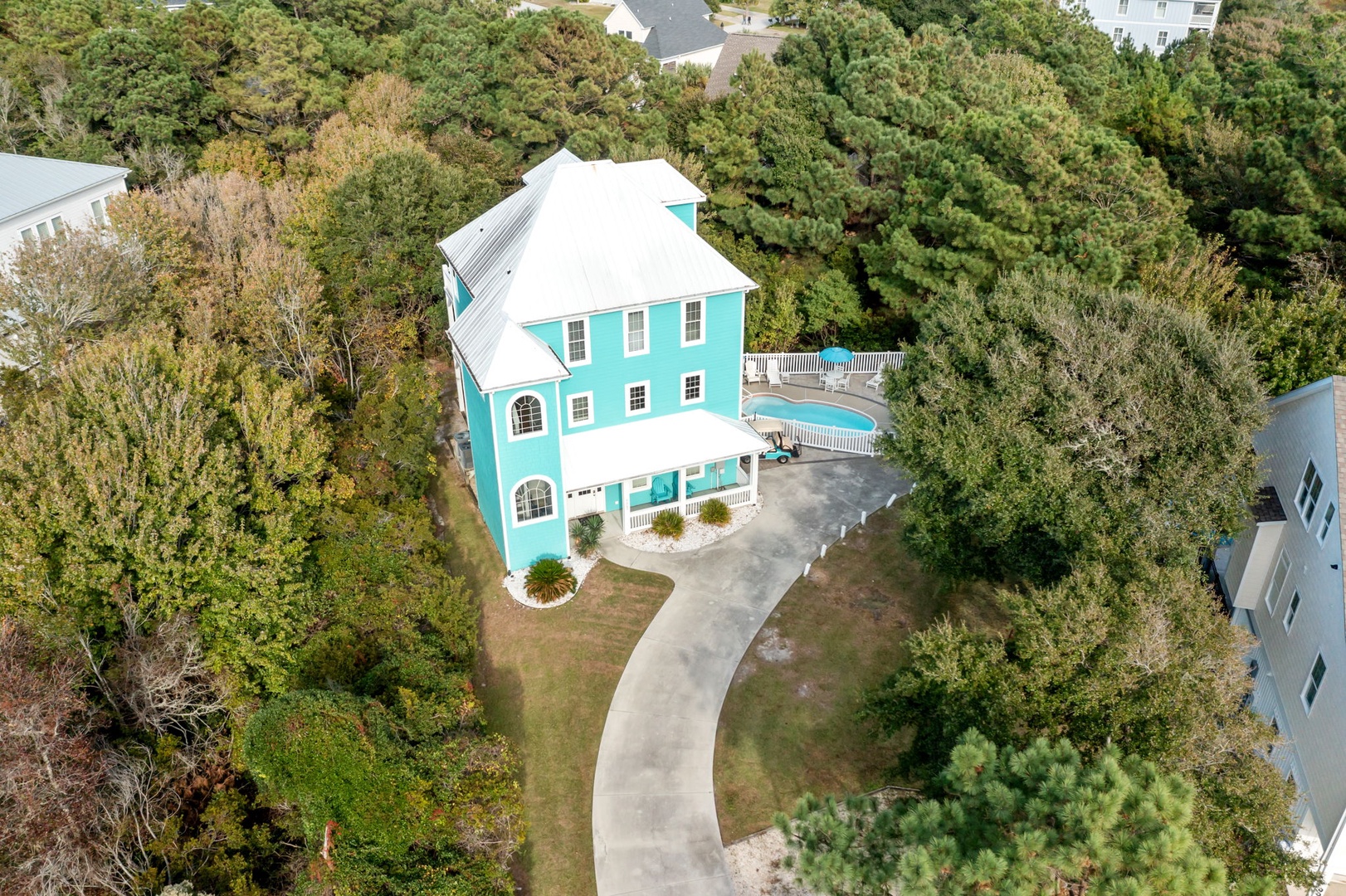 Birds Eye View Front Yard