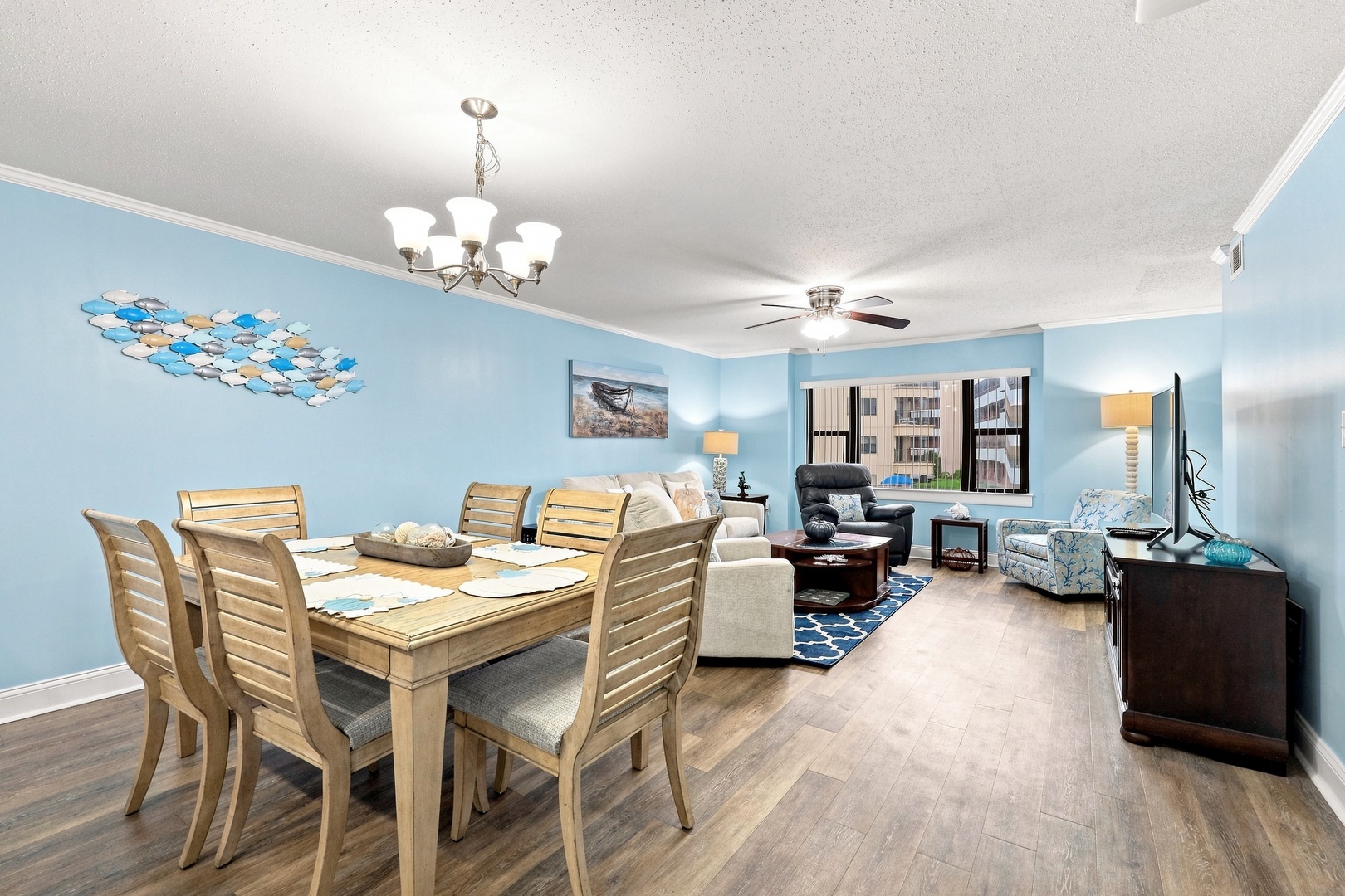 Summer Winds B-233 | Open Living and Dining Area