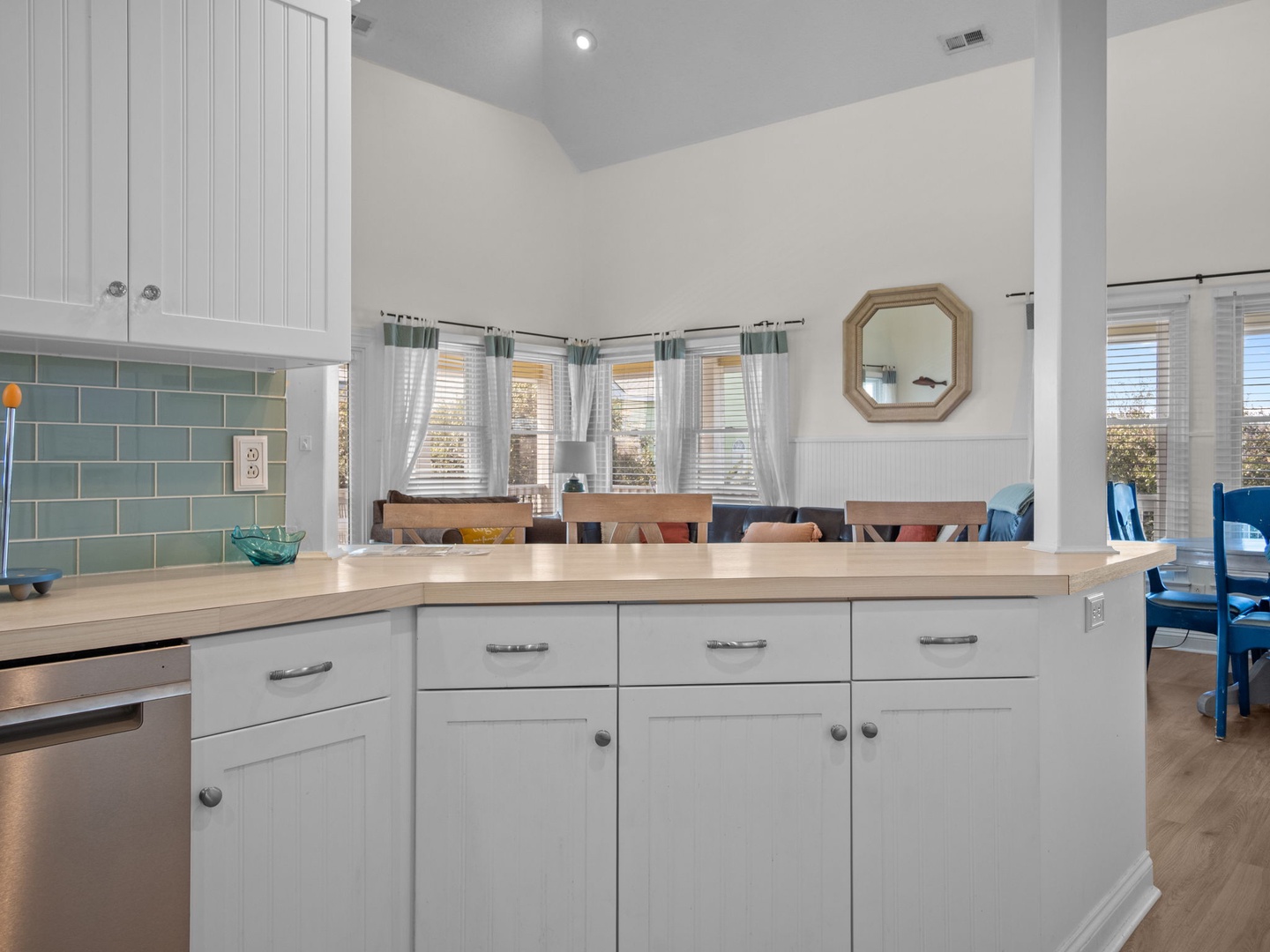 Kitchen View of the Living Room