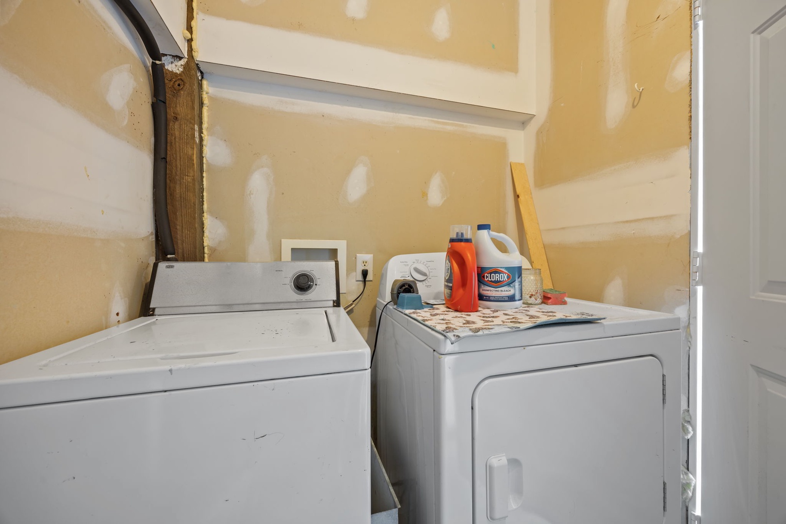 Your own private laundry area keeps your vacation wardrobe fresh, with full-size washer and dryer tucked away in this convenient space.