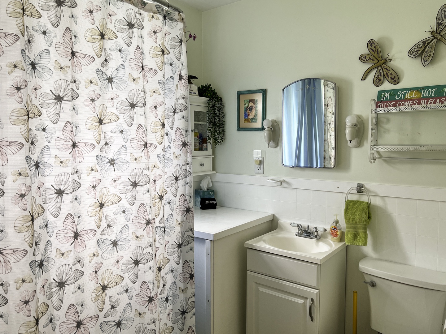 Bathroom with tub shower combo