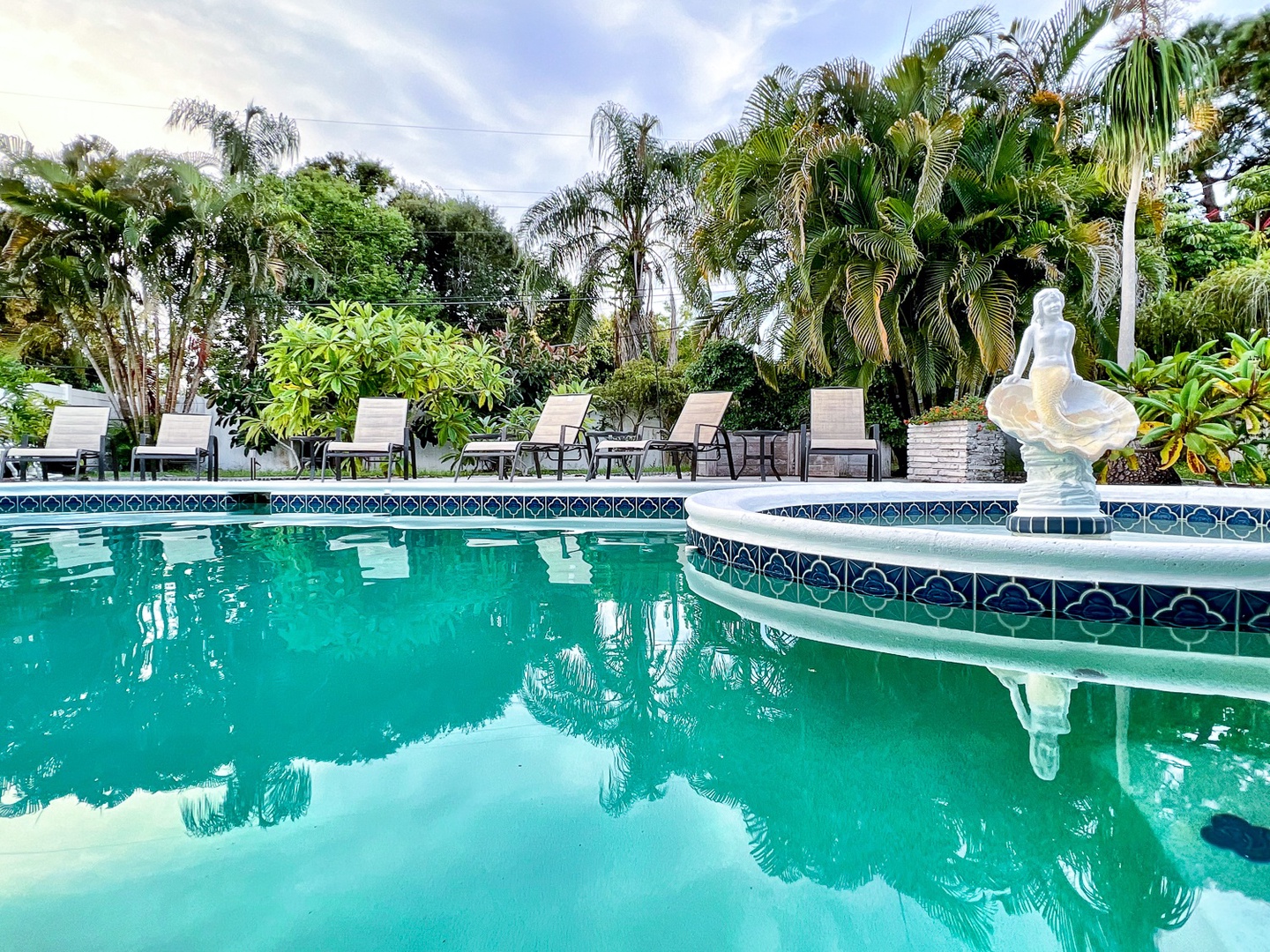 Pool with lounge chairs