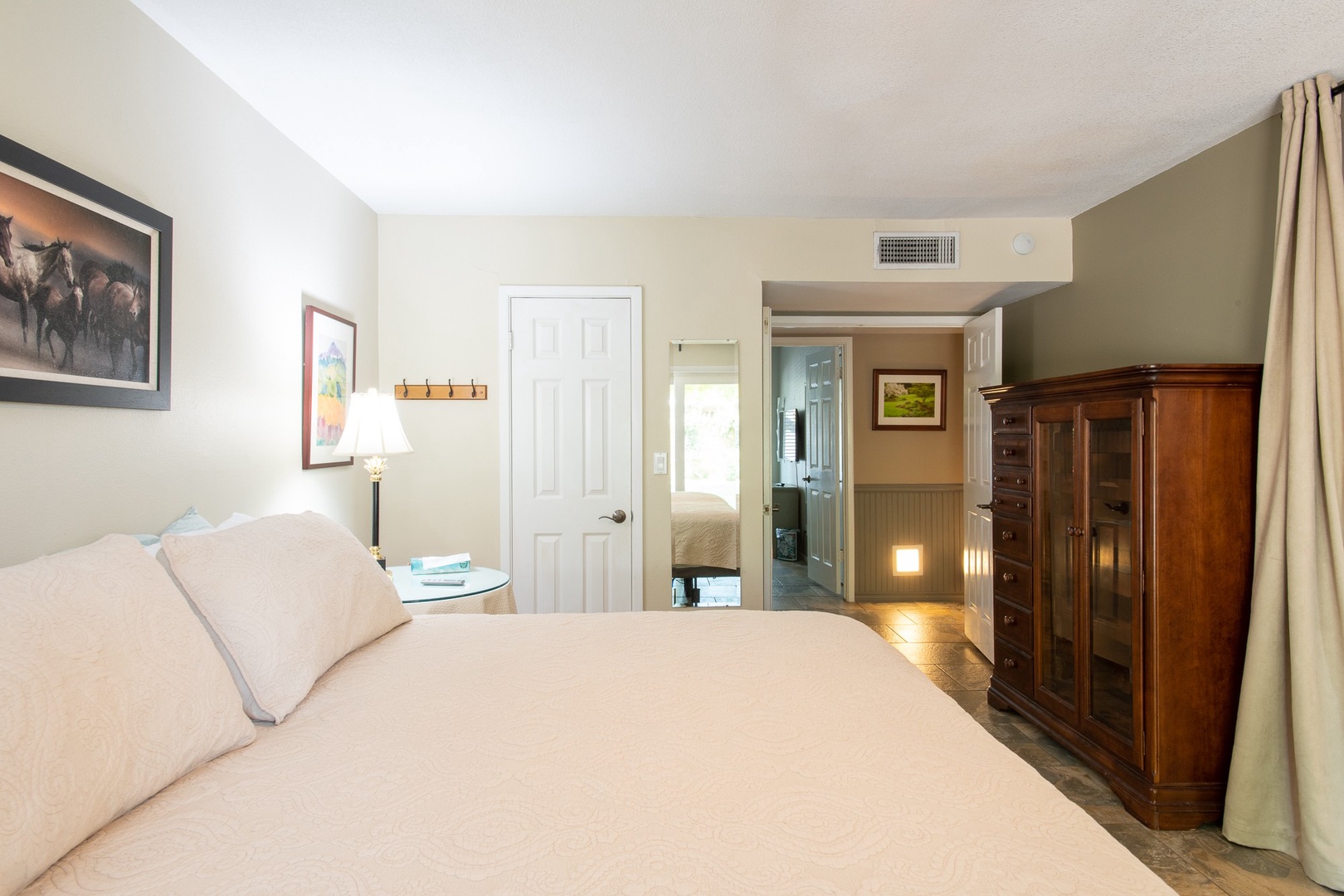 Master Bedroom from the sliding patio door.  There is access to the backyard from this room.