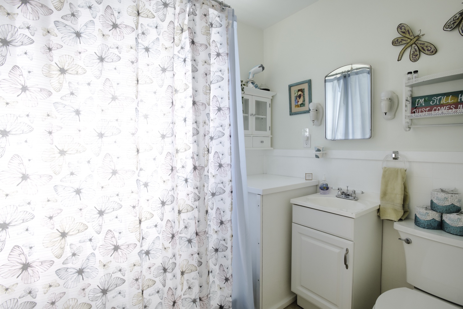 Bathroom with combo tub/shower