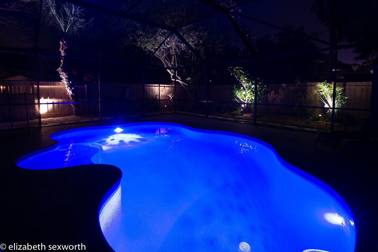 Pool at night!