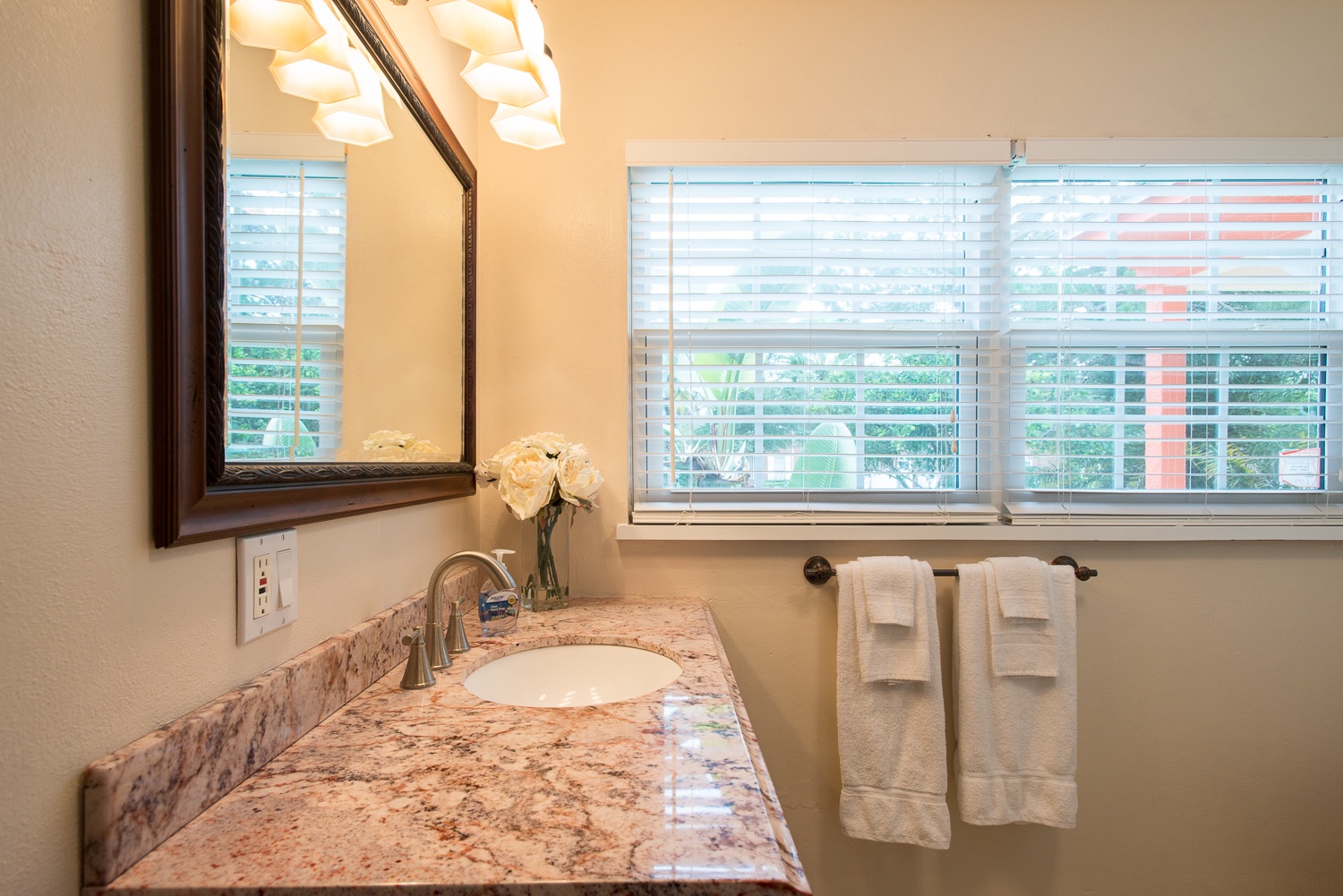 Vanity in the front bathroom