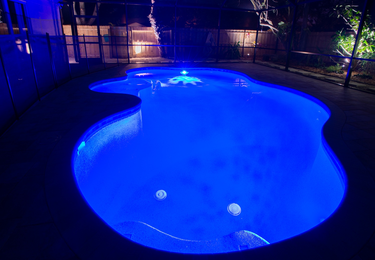Pool at night