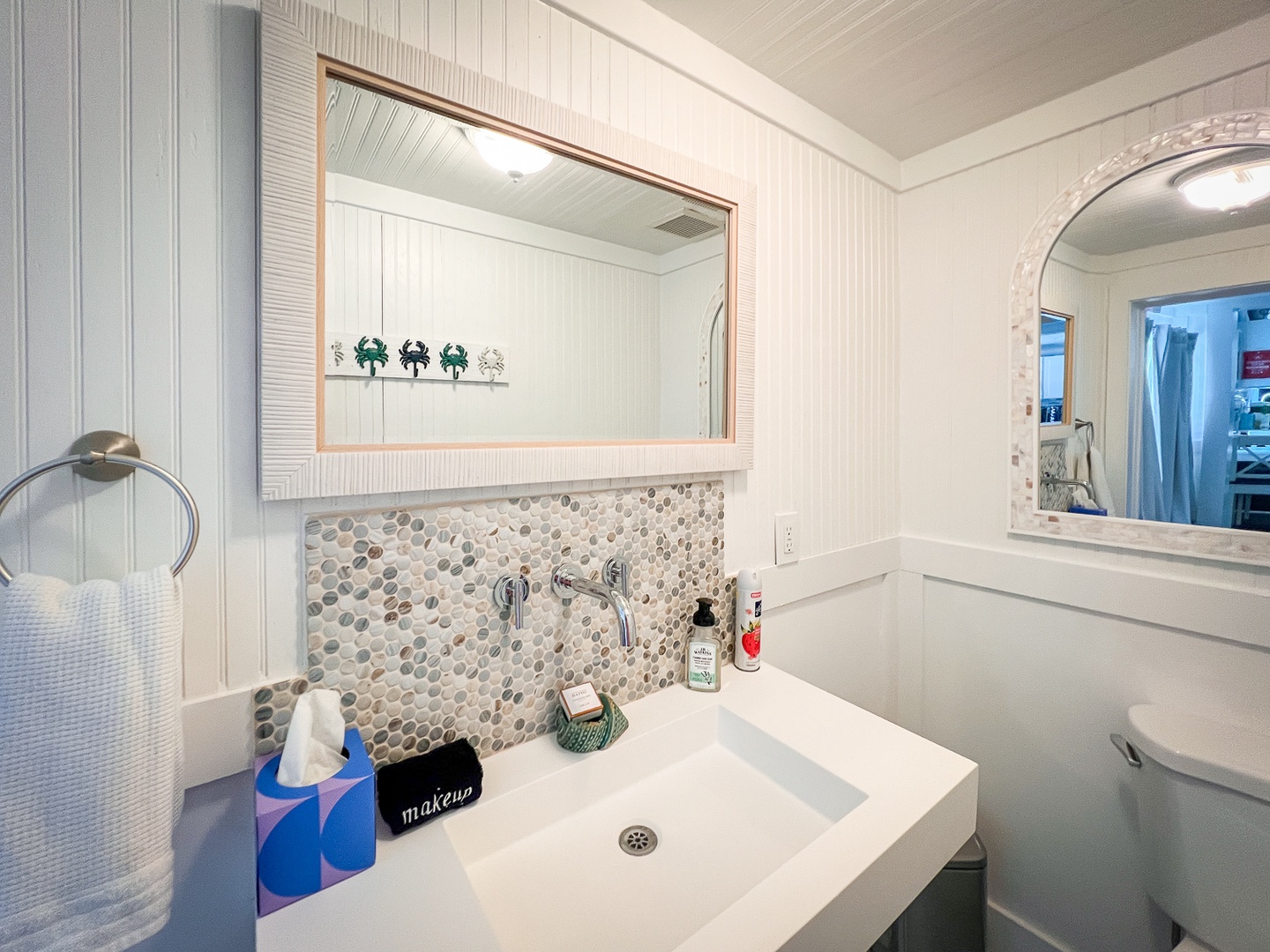 Half bath in the front of the house