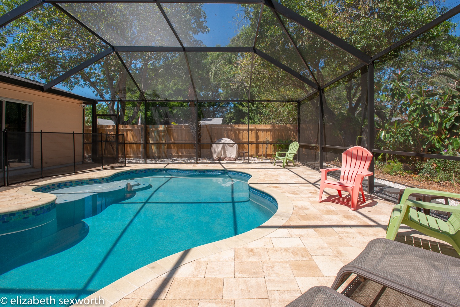 Pool lounge area