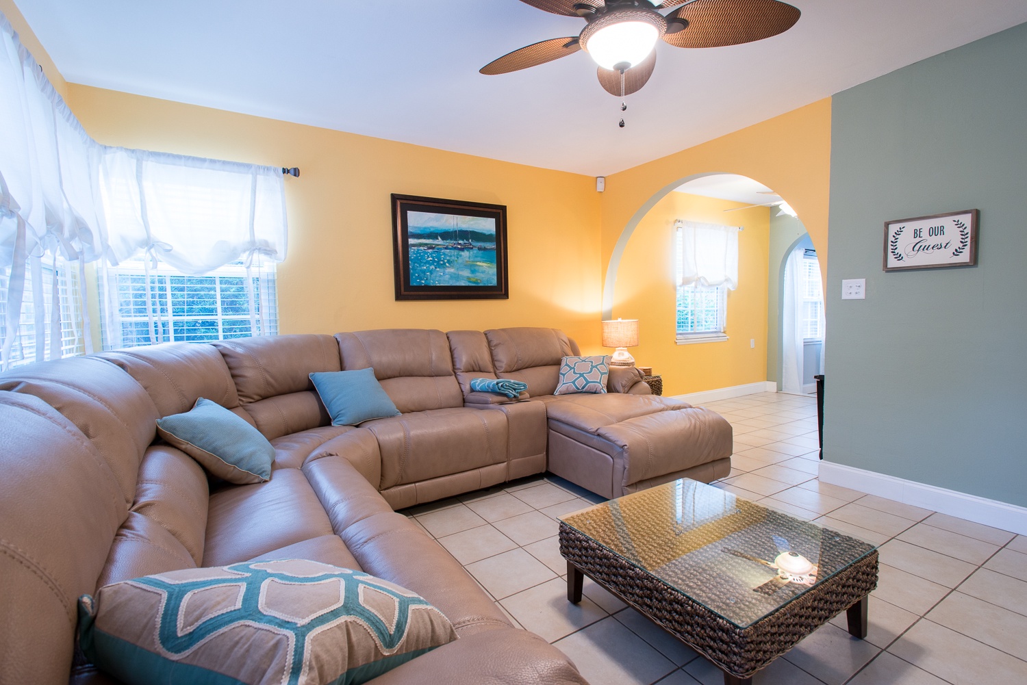 Living area in the front of the house