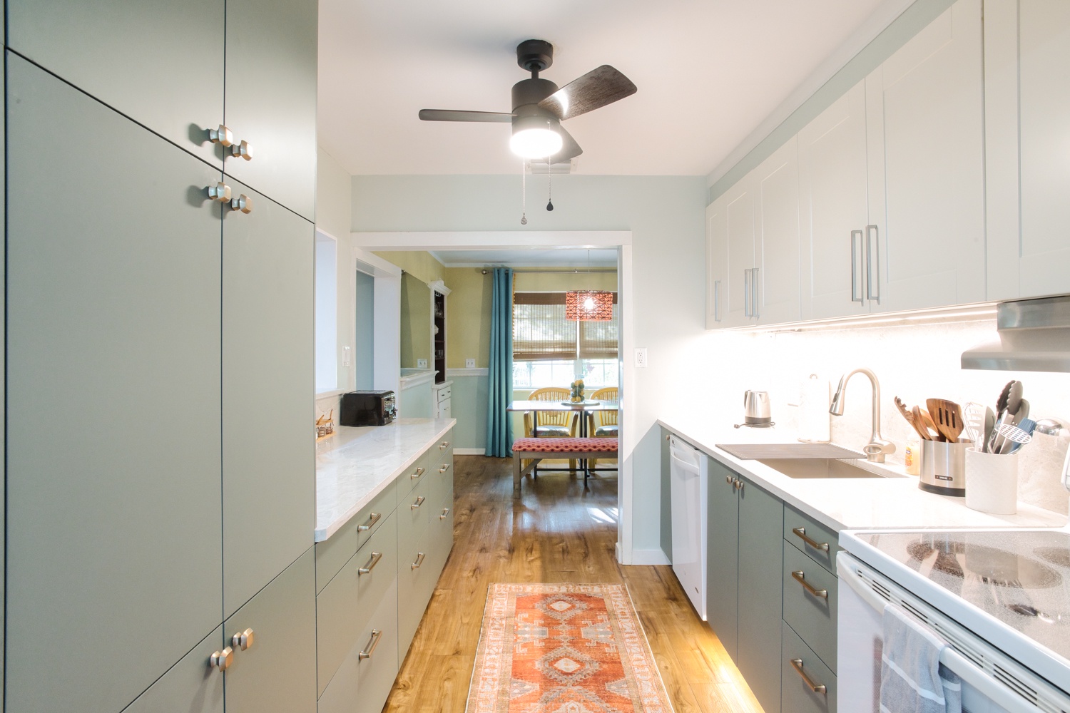 Large pantry (with microwave inside) and pull out drawers