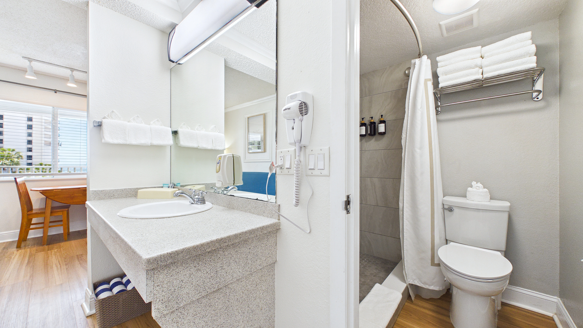 Bathroom with a walk-in shower