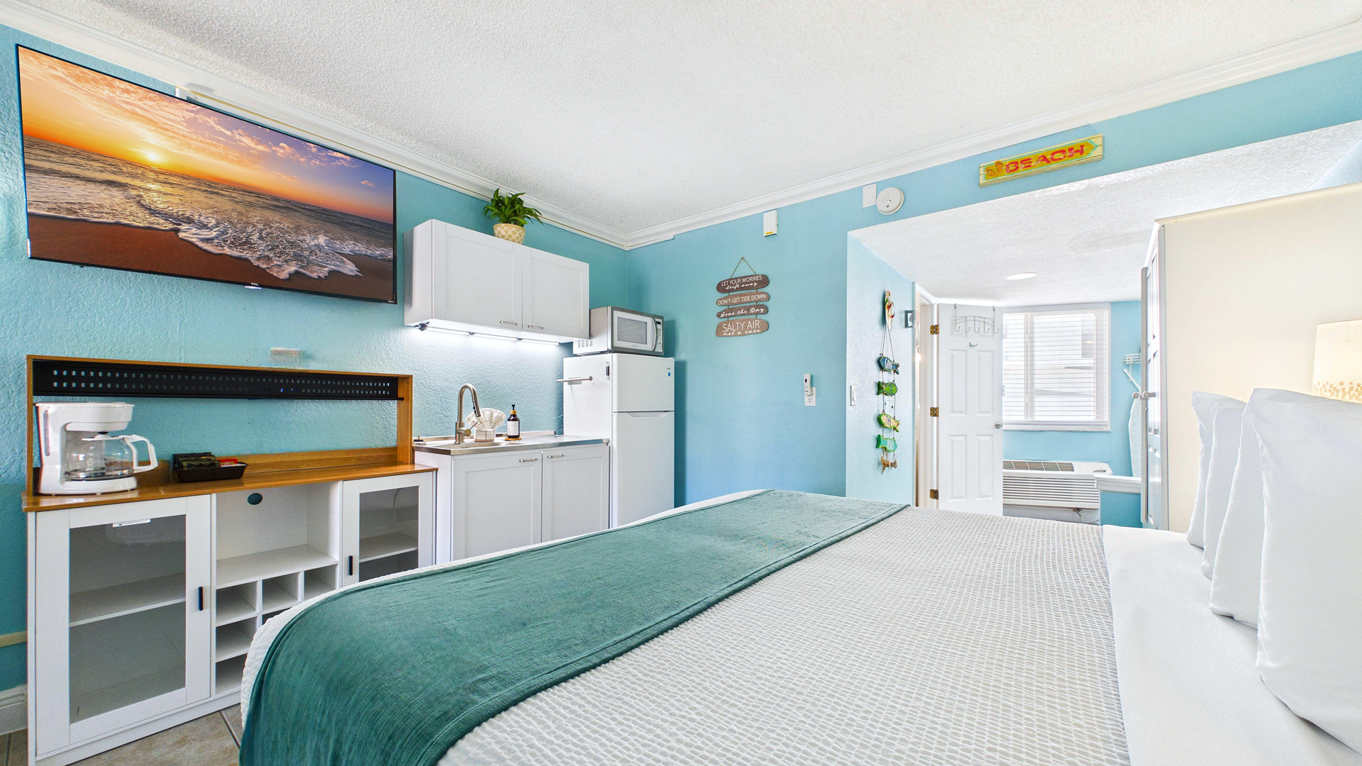 Bedroom Area and Kitchenette