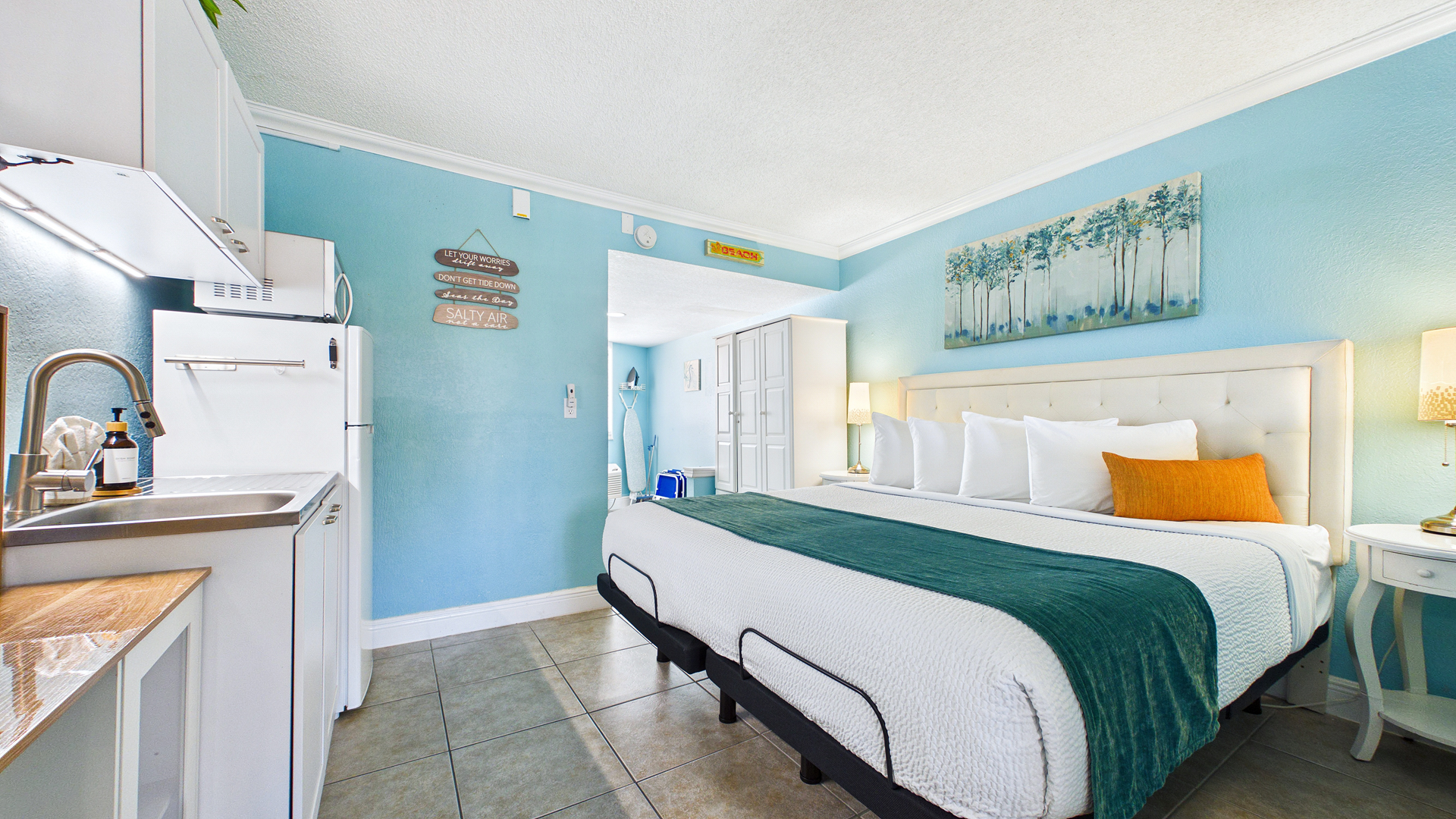 Bedroom Area and Kitchenette