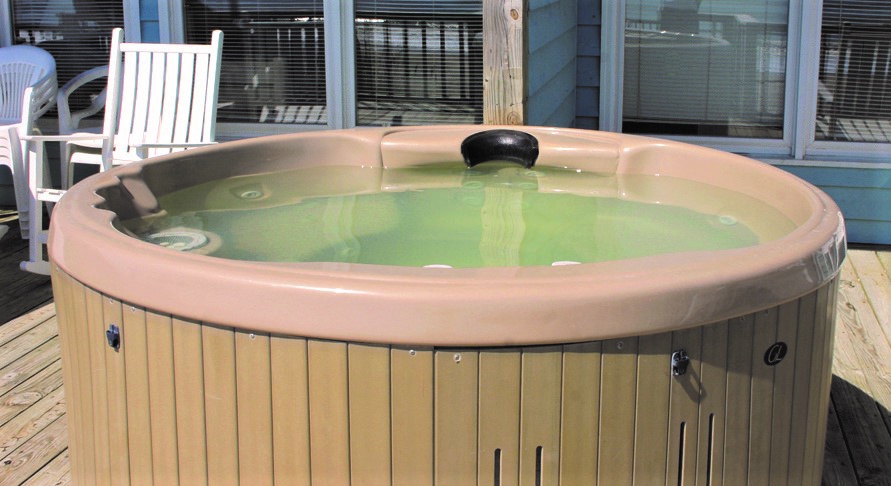 Slip into your private hot tub on the deck and let warm bubbles melt away stress while you soak up peaceful views.