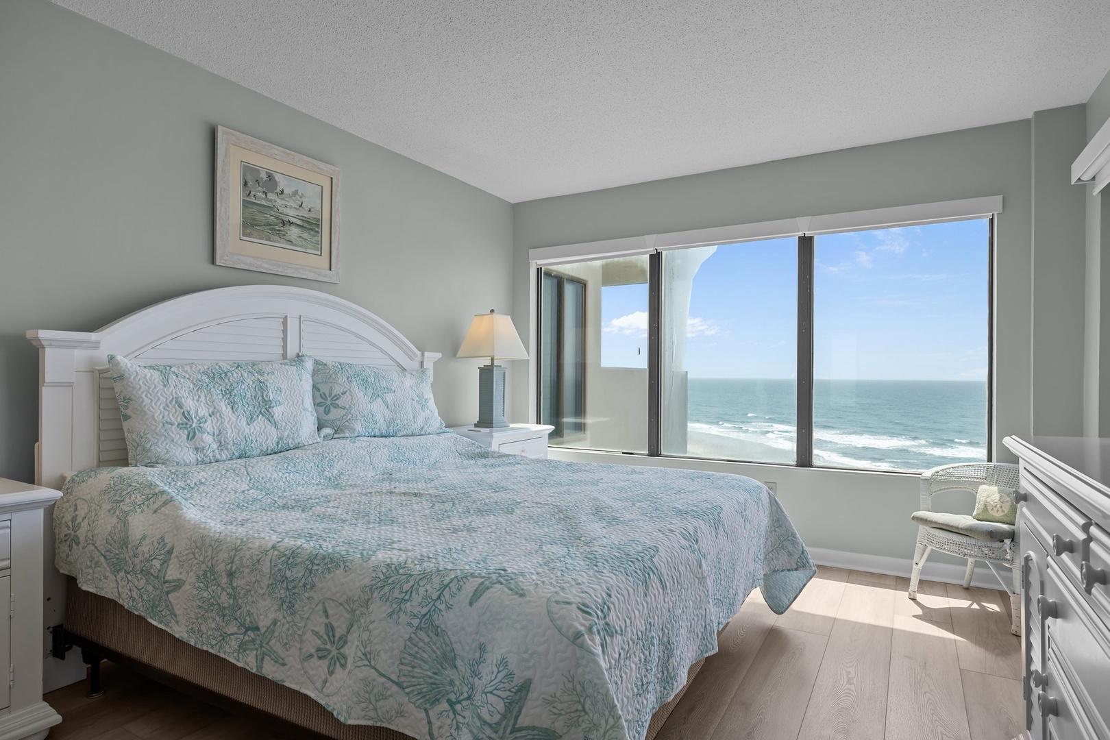 Wake up to stunning ocean views from your comfortable bed with soft coastal linens and peaceful sea breezes.
