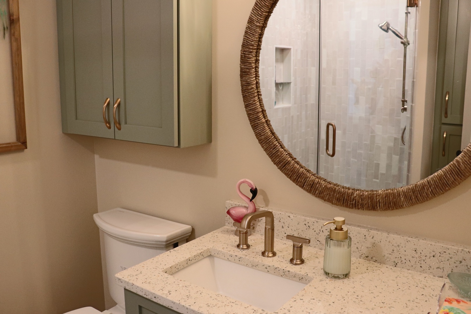 Refresh in your stylish bathroom featuring spa-inspired fixtures, custom cabinetry, and thoughtful details that make your daily routine feel luxurious.