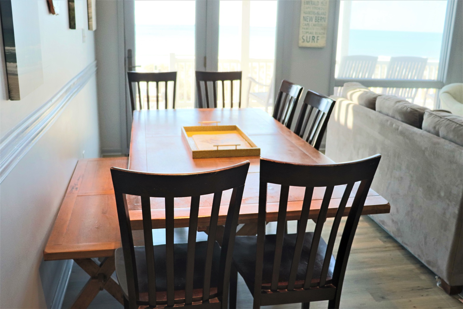 Gather around your spacious dining table for memorable meals with family and friends in this sun-filled space.