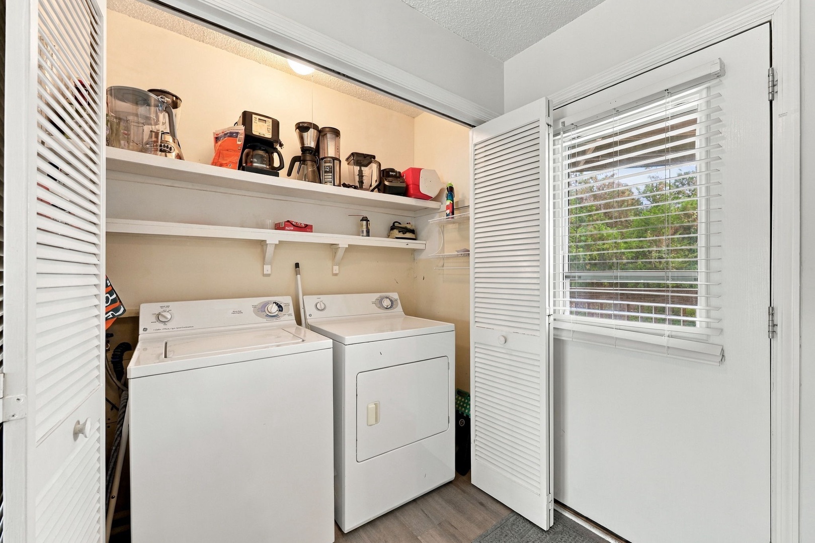 Handle your laundry with ease in your private washer and dryer, stocked with everything you need for a stress-free stay.