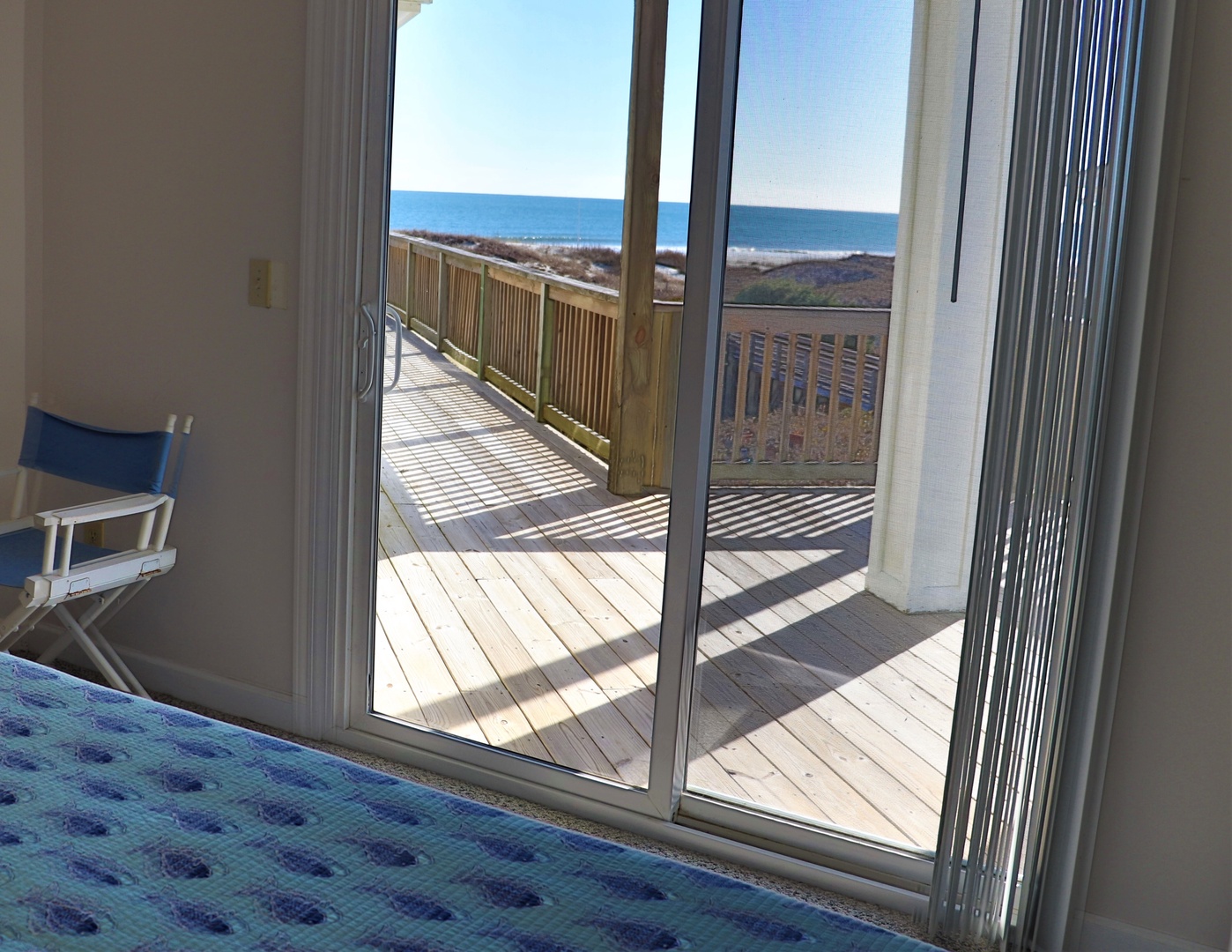 Wake up to ocean waves just steps from your bed. Step onto your private deck for morning coffee with endless sea views.
